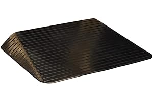 HomeCare Innovation | Rampe de seuil dacces en caoutchouc handicape de trottoir | Rampes de passe passage de seuil porte d acces pour fauteuil roulant - Noir (3,8 x 32 x 110 cm)