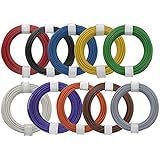 Kupferschalt Litze 10 Ringe alle Farben 0,14 mm² je Farbe ein 10 Meter Ring