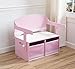 Delta Children 3-in-1 Storage Bench and Desk (Pink)