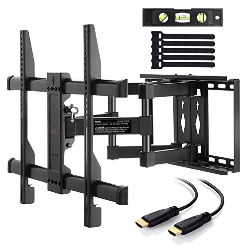 Perlegear TV Wandhalterung für 37-70 Zoll TVs - TV Halterung mit bis zu 45kg Gewicht - Beugt Nacken/Augen-Überanstrengung vor - inklusive 10 Fuß HDMI Kabel und Beton-Dübel