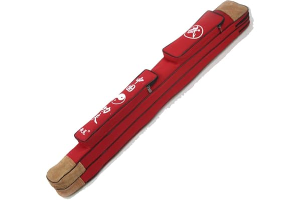 XIALIS Taiji Sacoche de Rangement Double Couche en Bambou imperméable avec Sangle de Transport Rouge