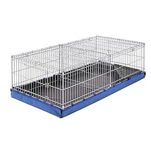 AmazonBasics Canvas Bottom Pet Cage with Divider Set, Blue