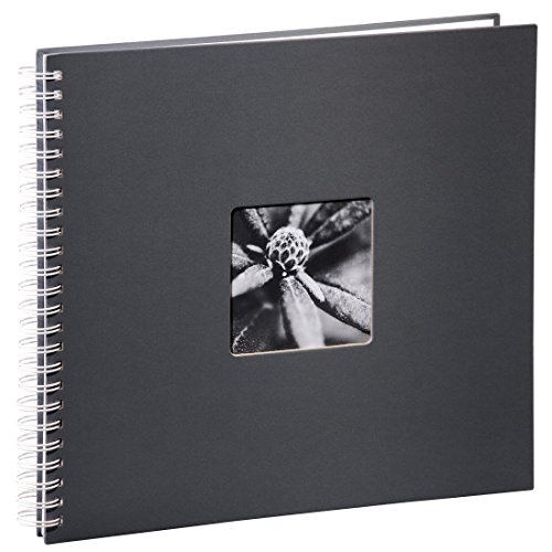 Hama Fotoalbum Fine Art, 50 weiße Seiten (25 Blatt), Spiralalbum 36 x 32cm, mit Ausschnitt für Bildeinschub, hellgrau - 5