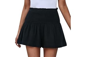 QKEPCY Mujer Pantalones Cortos PantalóN Corto Mujer Casual Verano Algodon Shorts EláSticos Cintura Suelto Cortos para Correr En La Playa