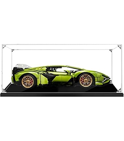 APRILA Vetrina acrilica per Technic 42083 Chiron, vetrina antipolvere, trasparente, per modelli da collezione, 62 x 30 x 20 cm (solo vetrina