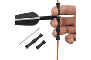 NIKA ARCHERY Bow String Finger Savers Finger Guard Recurve Bow Finger Tabs String Finger Rollers, Silicone, 3 set