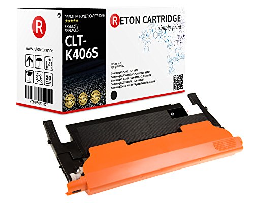 Original Reton Toner, kompatibel, nach ( ISO-Norm 19798 ) ersetzt CLT-K406S für Samsung CLP-360 CLP-365 CLP-365W CLX-3300 CLX-3305 CLX-3305FN CLX-3305FW CLX-3305W Xpress C410W Xpress C460FW C460W