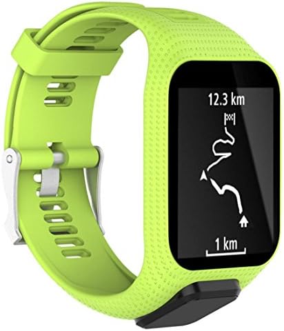 Saihui Band Strap For Tom Tom Adventurer/Runner 2 3/Spark/Spark 3/Golfer 2 GPS HR Watch-Soft/Silicagel (Green)