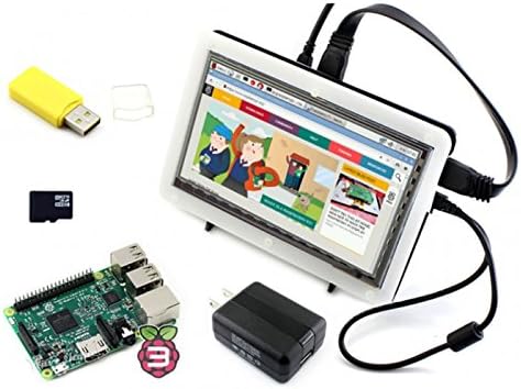 @WENDi Raspberry Pi 3 Model B Kit (Package F), 7inch HDMI LCD (C),Bicolor Case, 16GB Micro SD Card, etc.