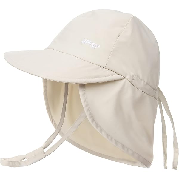 Cappello Estivo Bambino Con Patta Per Il Collo – Impermeabile, Protezione UV, Tesa Larga – Cappello Da Spiaggia E Piscina Per Bambini (6 Mesi – 6 Anni) - 2
