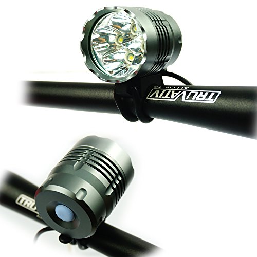 Scheinwerfer 5X Cree XM-L U2 7000 Lumen Fahrradbeleuchtung Stirnlampe Frontlichter Taschenlampe mit 8.4V 8800mAh Akku Ladegerät +Stirnband für Kopflampe & LED Mini Taschenlampe - 4