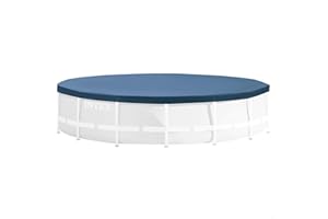 ‎INTEX Intex 28031 Round Pool Cover - Poolabdeckplane - Ø 366 cm - Für Metal und Prism Frame Pool, Dunkelblau