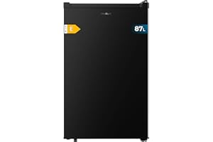 Cecotec Congelador Vertical Sobremesa 87L Bolero CoolMarket TF 87 Black. 83,6 cm de Altura y 50,6 cm de Ancho, Bajo Consumo, Puerta Plana y Reversible, Diseño Compacto, Blanco