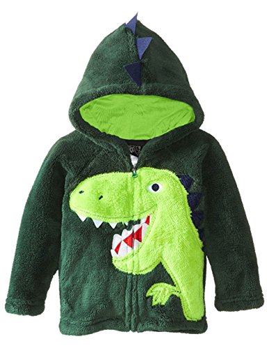 COCM10 Baby Boys Jacket Coats Kids Dinosaur Coral Fleece Hoodies Toddler Winter Outerwear UK Size 1-6 Years