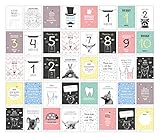  40 Baby Meilenstein-Karten für das 1. Lebensjahr für Mädchen und Junge. Baby Milestone Cards deutsch, zur Erinnerung der Entwicklung der ersten ... Geburt, Schwangerschaft, Taufe oder Baby Shower