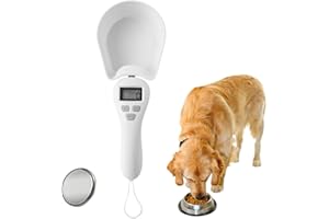 Jooheli Digitale Löffelwaage, Tiernahrungs Messlöffel Löffelwaage mit LCD Anzeige, Abschließbar Löffelwaage Messlöffel, Löffelwaage Hundefutter, Elektronisch Tiernahrung Löffel Zur Präzisen Messung