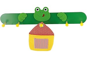 Bieco 23000011 - Kindergarderobe Frog with 5 Hooks About 60 cm