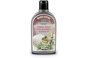 Sedum Natural Herbal Extract for Sauna, Massage, Broom Soaking - Sauna Infusion with Oregano Extract and Juniper Essential Oil, Propolis, Black Pepper, Mustard and Iodine Salt - 240ml