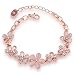 Valentine Gift by Shining Diva Rose Gold Crystal Charm Bangle Bracelet For Girls and Women RS.369.00