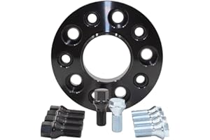 Wheel Accessories Parts 1 Pc Hub Centric European Wheel Spacer 20mm Thick 5 x 120mm PCD 74.10mm Hub M14 x 1.25 Black Bolts Fits BMW X5 X6 E70 E71 E72 F15 F16 F85 F86