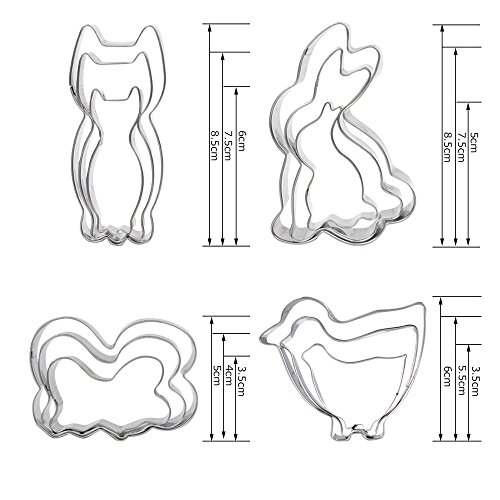 Goodlucky365 Kekses Ausstecher, rostfreier Stahl Ausstechform, Butterbrot, Obst, Gemüse, Torte Ausstecher mit Vielfältige Formen - 2
