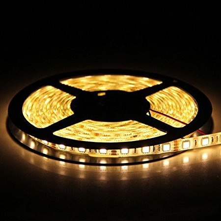 MAIKAIRUI Flexible Led -Streifen, 5M 300LED 60SMD/M 5050 LED Leiste Strip Streif Wasserdicht (Warm Weiß)