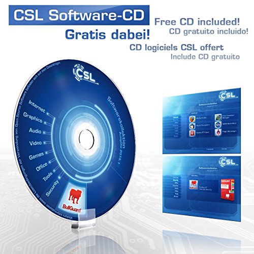 CSL Multimedia PC Sprint 5820 (Quad) – AMD A8-6600K 4x 3900 MHz, 8 GB RAM, 1000 GB SATA, Radeon HD 8570D, DVD-RW, CardReader, Gigabit LAN, USB 3.1 - 7