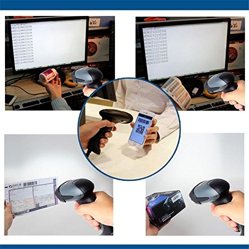 Eyoyo EY-001 Lector Código QR escáner de mano con cable 1D 2D CCD Lector de Código de Barras con USB