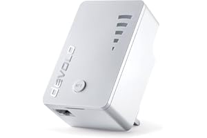 Devolo 9791 Wi-Fi ac Repeater (Wi-Fi Booster, Faster Internet using Dual Wi-Fi, compatible with all Routers, (1,200 mbps, 1x LAN Ports), White