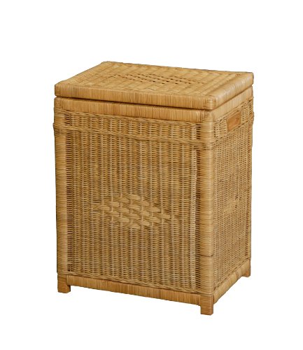 Wäschetonne / Wäschekorb aus Rattan in der Farbe Honig - Versandkostenfrei in DE