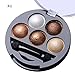 Cosmetics Makeup Pigment Eyeshadow 5 Colors Eye Shadow Powder Metallic Shimmer Warm Color