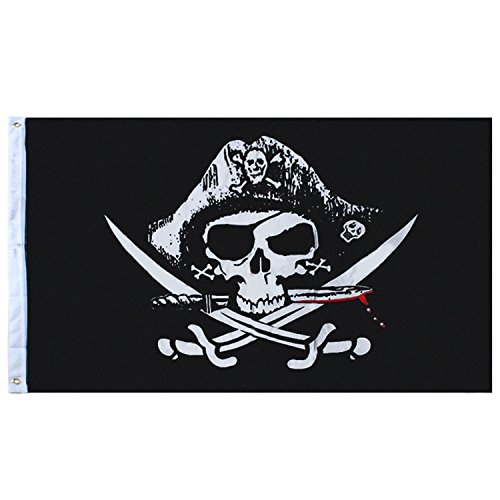90 x 150cm Polyester Halloween Party Skull und Kreuz Totenkopf Säbel Schwerter Piratenflagge Dekorative Fahne Halloween dekoration