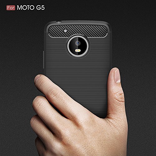 Lenovo Moto G5 Funda Estuyoya Silicona Efecto Carbono funda trasera Dise o Duradero alta calidad Antigolpes Gel Flexible Carcasa para Moto G5 - Negro Lenovo Moto G5 Funda Estuyoya Silicona Efecto Carbono funda trasera Dise o Duradero alta calidad Antigolpes Gel Flexible Carcasa para Moto G5 - Negro