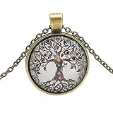 Collar Colgante Arbol de la Vida Redondo