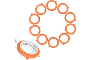 COYUN 10 pcs Guarnizioni per Barattoli, Guarnizioni Di Ricambio In Silicone, Guarnizioni Barattoli Ermetici, Guarnizioni Per Barattoli Di Ricambio, Per Conserve, Guarnizioni Di Ricambio, Arancione