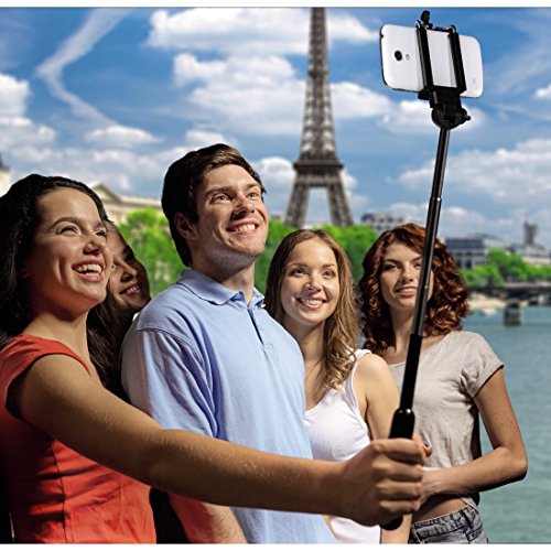 Hama Selfie Moments Supporto per Fotocamera, Action Cam e Smartphone, 108 cm, Nero