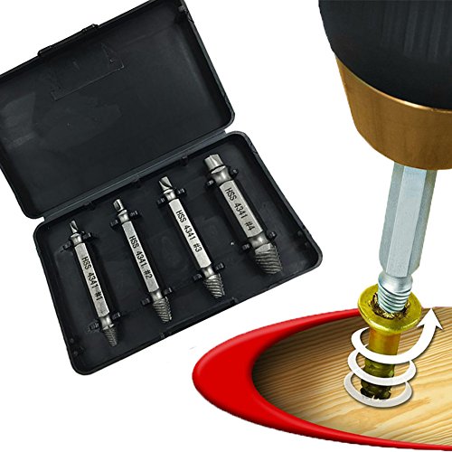 Phego 4-teilig Schraubenausdreher-Set ,Schraubenausdreher-Set zum Entfernen beschädigter Schrauben Schraubenentferner - 6