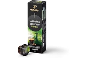 Kapsułki Tchibo Cafissimo Espresso Brasil 10 sztuk, Arabica, Średni stopień palenia, Niska zawartość kofeiny