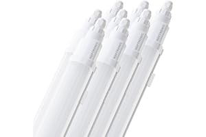 HOFTRONIC - Lot de 8 Q-Series - Réglette LED 120cm - IP65 étanche - 36W 4320 Lumen - 6500K Blanc Froid - IK08 - Connectable rapide - Pour Sous-sol, Garage, et l'entrepôt - Lampe Fluorescente