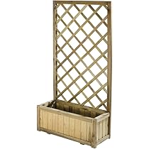 Fioriera Con Griglia VERDELOOK - 75x30x180 Cm In Legno Autoclavato Per Giardino - Foto 3