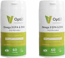 Opti3 Omega-3 850 Milligrams EPA DHA - Vegan Omega 3 Supplement - Twin Pack  120 Capsules - Vegetology : Amazon.co.uk: Health \u0026 Personal Care
