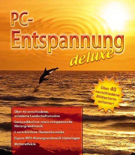 Preisvergleich Produktbild PC-Entspannung deluxe, 1 CD-ROMÜber 40 verschiedene Bildschirmschoner. Für Windows 98 (SE) / ME / 2000 / XP / Pentium oder höher