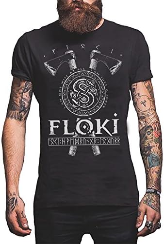 G-StoneFloki - Loki Viking T-Shirt Norse Gods Men's Shirt Screen Printed