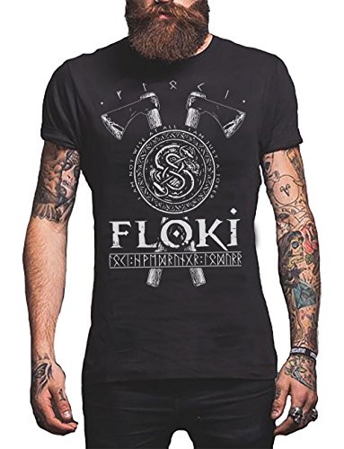 G-StoneFloki - Loki Viking T-Shirt Norse Gods Men's Shirt Screen Printed