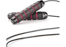 DEGOL Skipping Rope with Ball Bearings Rapid Speed Adjustable Jump Rope Cable and 6” Memory Foam Handles Ideal for Aerobic Ex