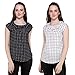 Mallory Winston White & Black Sleeveless Ruffle RS.390.00