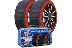 KNK BOUTIQUE K&K Automotive Snow Socks for Tyres - Pro Series for Ultimate Grip Snow Chain Alternative Traction Device for Truck SUV Van Car Textile Winter Emergency Kit Auto Accessory 2023 Model (XXLarge)