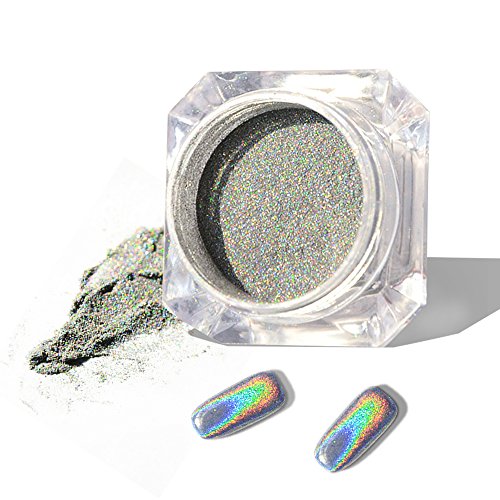 Sindy New 1 G/Box Holographisches Laser Puder Nail Glitter Rainbow Pigment Maniküre chrom Pigmenten - 6