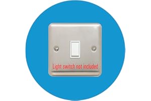 DSD SUPPLIES LTD. single LIGHT SWITCH SURROUND | round | acrylic back panel or finger plate | plug, Colour:Light Blue