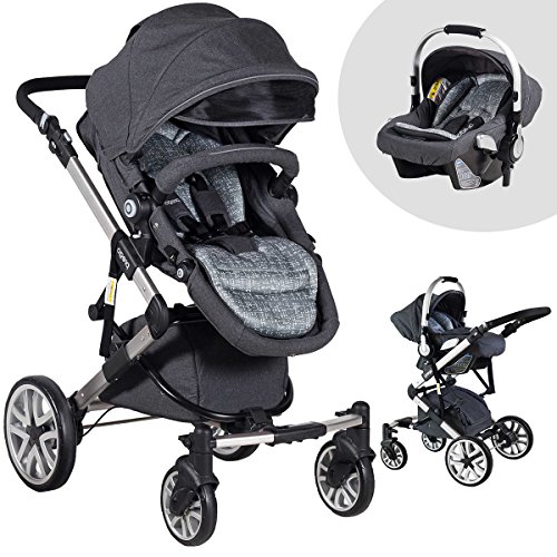 Prego 2070 Laon Siyah Travel Sistem Bebek Arabası